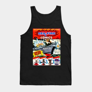 Sea Fire Comic Design Tank Top